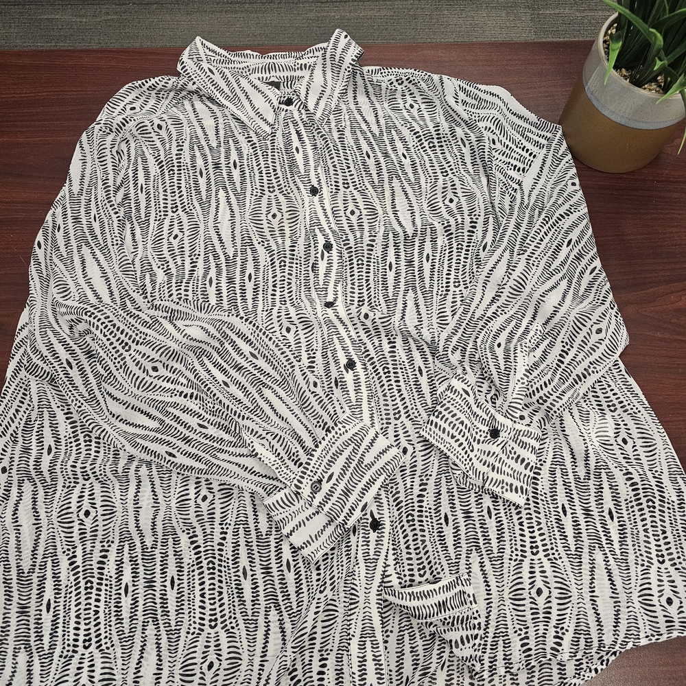 Lane Bryant Monochrome Men's Button Down Shirt
